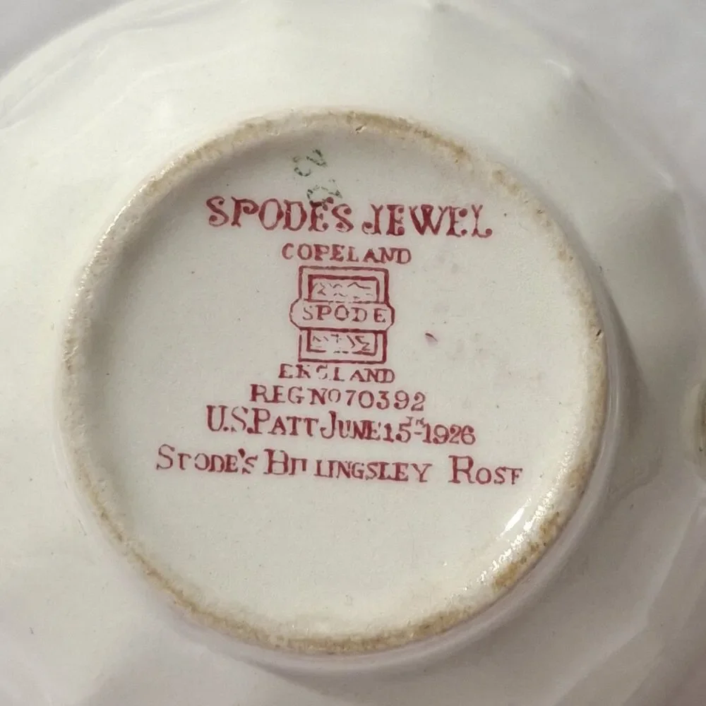 VTG Spode Copeland Billingsley Flat Teacup And Saucer Billingsley Rose Pink *